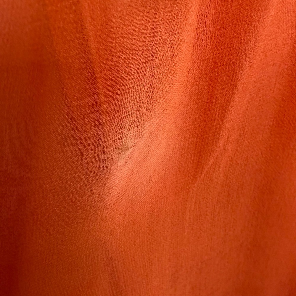 REISS Orange 100% Silk Cage Neckline Sleeveless Cocktail Dress Womens Size 4 - Picture 7 of 11